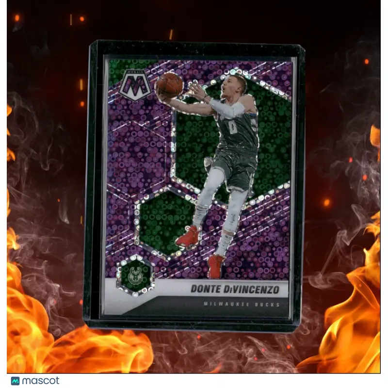 2020-21 Panini Mosaic Donte DiVincenzo Fast Break Purple Prizm 37/50 #13