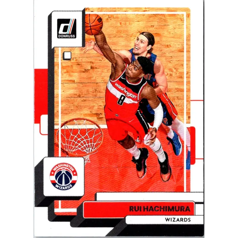 2022 Donruss Holo Laser Red/Gold Rui Hachimura #86