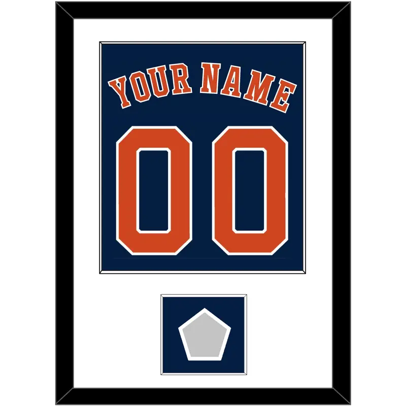 Houston Name, Number & World Series Champions Patch - Alternate Blue - Single Mat 1