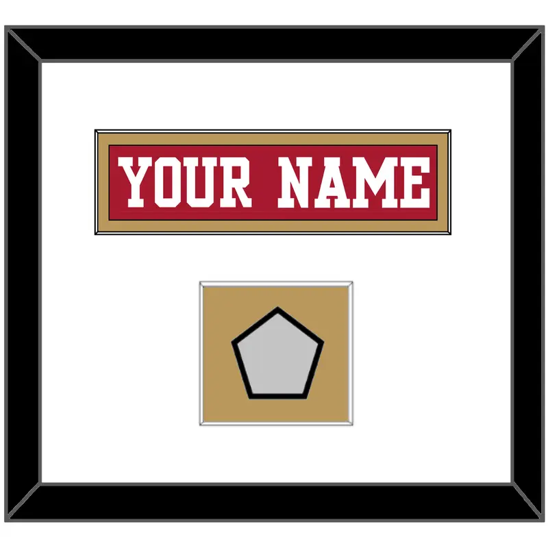 San Francisco Nameplate & Super Bowl Patch - Home Red - Single Mat 1