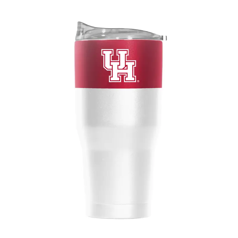 Houston 30oz Colorblock White Powder Coat Tumbler