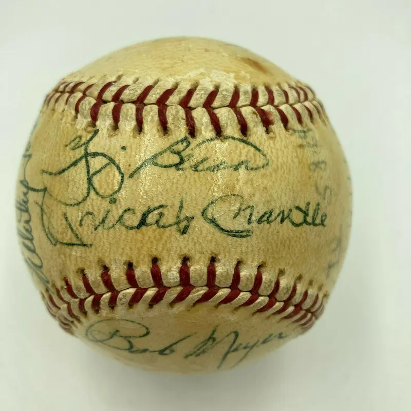 Mickey Mantle Roger Maris 1964 Yankees Champs Team Signed Game Used Baseball JSA