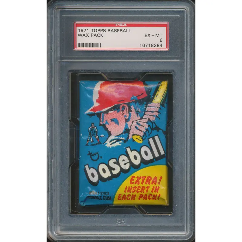 1971 Topps Baseball Unopened Wax Pack PSA 6