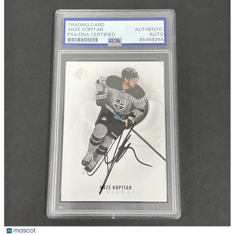 2020 Sp Hockey #92 Anze Kopitar Signed Card Auto PSA Kings