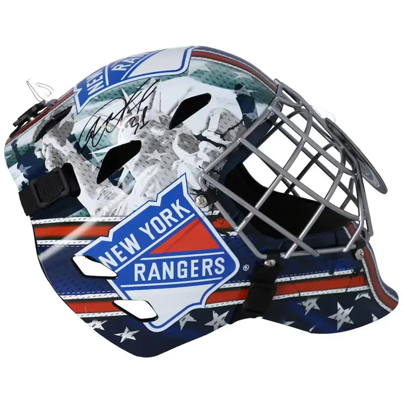 Igor Shesterkin Autographed New York Rangers Replica Full-Size Goalie Mask - Fanatics