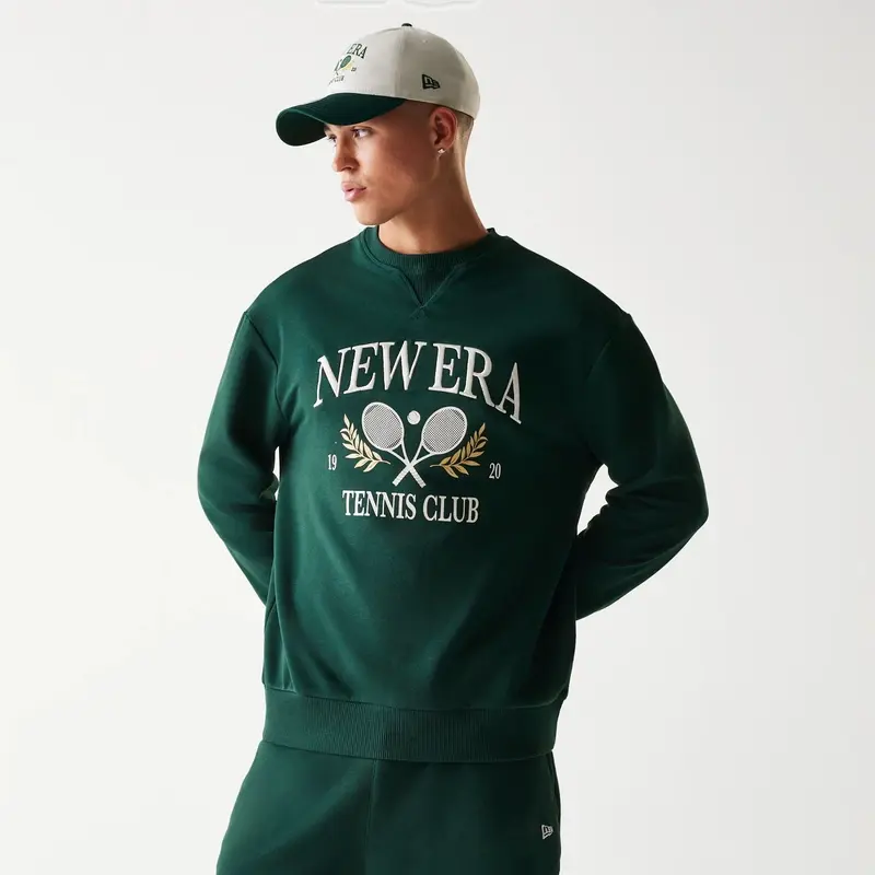 New Era Dark Green Oversized Crew Neck Sweater