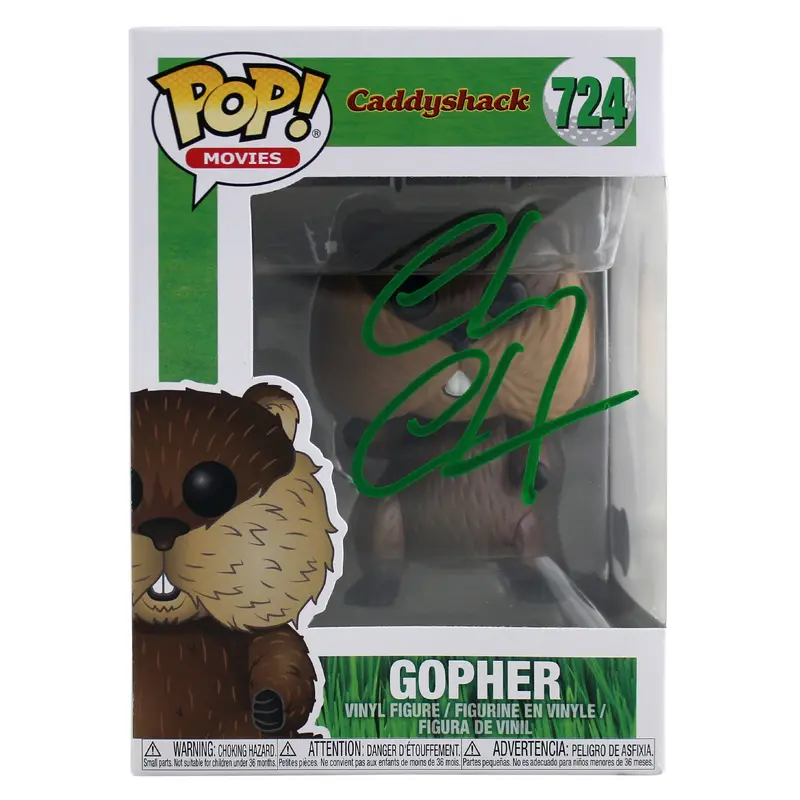 Chevy Chase Caddyshack Signed Gopher Funko Pop Vinyl Figure BAS Witnessed