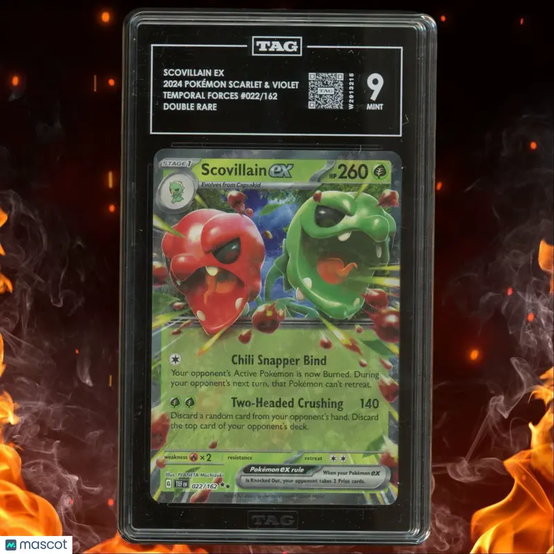 2024 Pokemon Temporal Forces Scovillain EX Double Rare TAG 9 #022/162