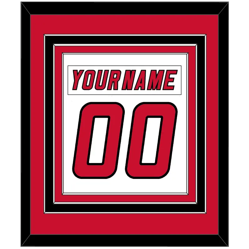Carolina Nameplate & Number (Back) Combined - White Jersey (2000-2007) - Triple Mat 2