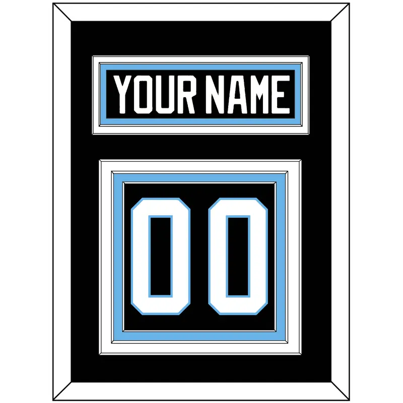 Utah Nameplate & Number (Back) - Home Black - Triple Mat 2