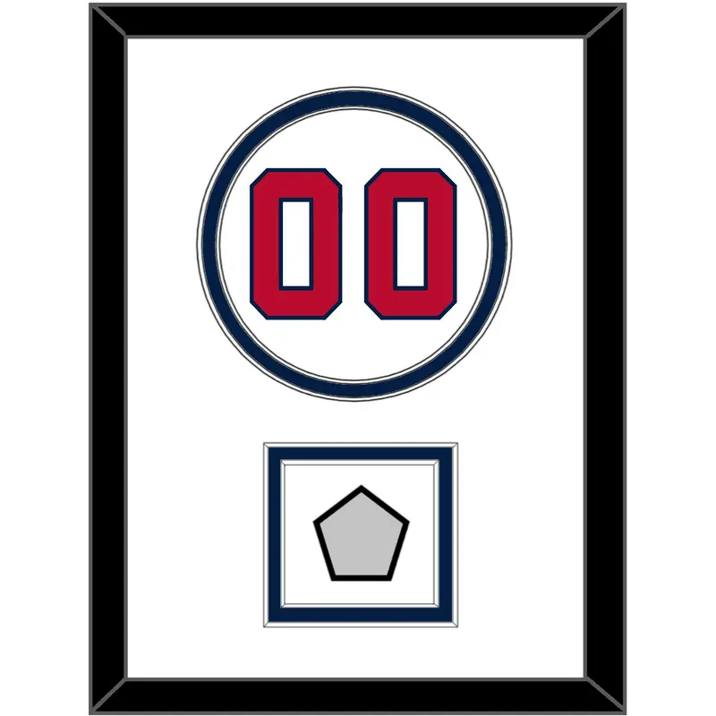 Washington Number & World Series Champions Patch - Home White - Double Mat 2