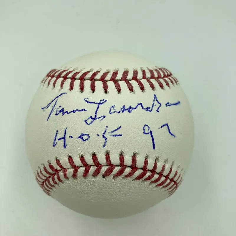Tommy Lasorda Hall Of Fame 1997 Signed MLB Baseball JSA COA