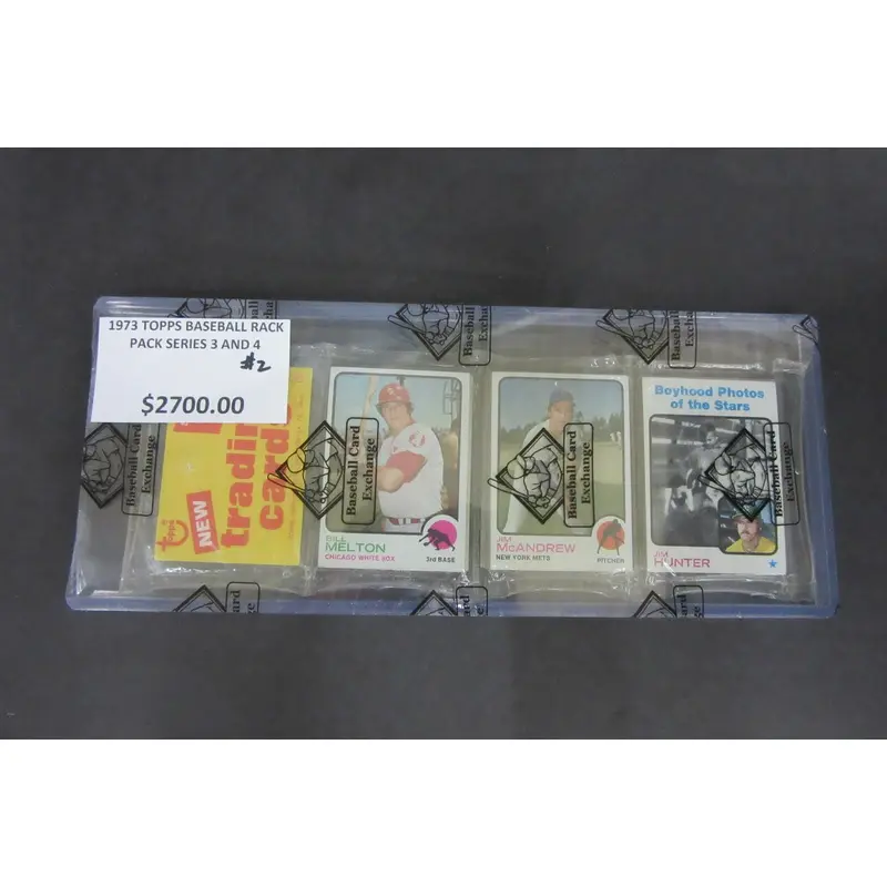 1973 Topps Baseball Unopened Series 3-4 Rack Pack (BBCE) #2