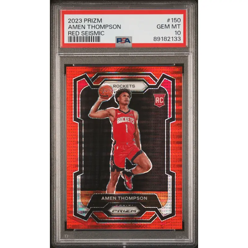 Amen Thompson 2023 Panini Prizm #150 Red Seismic #178/299 PSA 10 Gem Mint