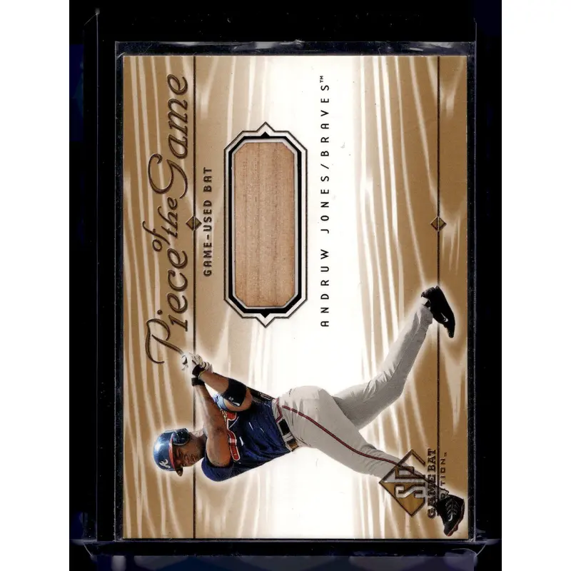 2001 Upper Deck SP Game Bat Edition - Piece of the Game - Andruw Jones #AJ