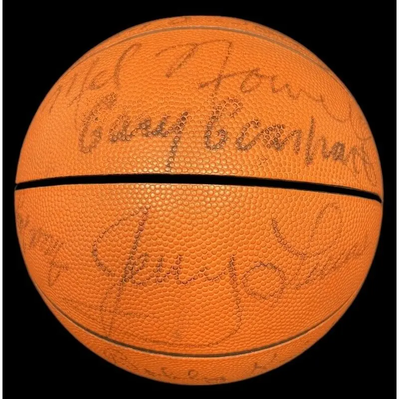 1961-62 Ohio State Buckeyes NCAA Champs Team Signed Basketball Bobby Knight JSA