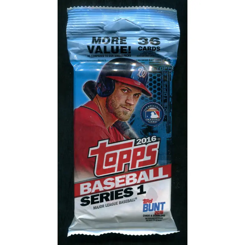 2016 Topps Baseball Unopened Series 1 Value Jumbo Pack (36)