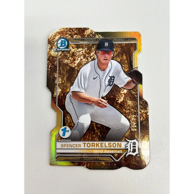 Spencer Torkelson 2021 Bowman 1st Edition Gold Die-Cut Gold Refractor #36/49