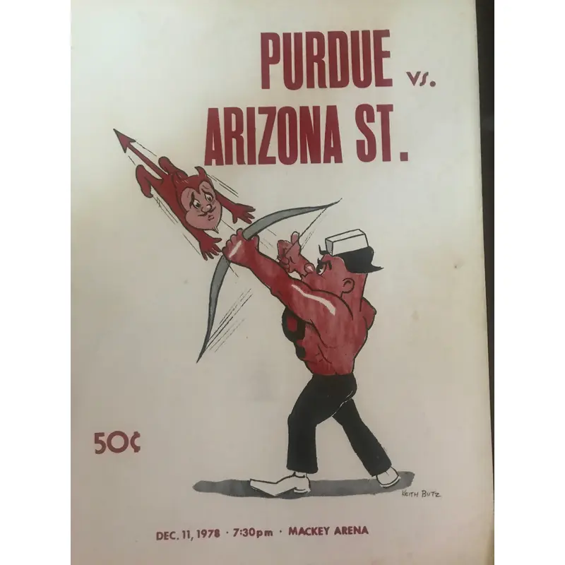 1978 Arizona St. Vs Purdue Basketball Program