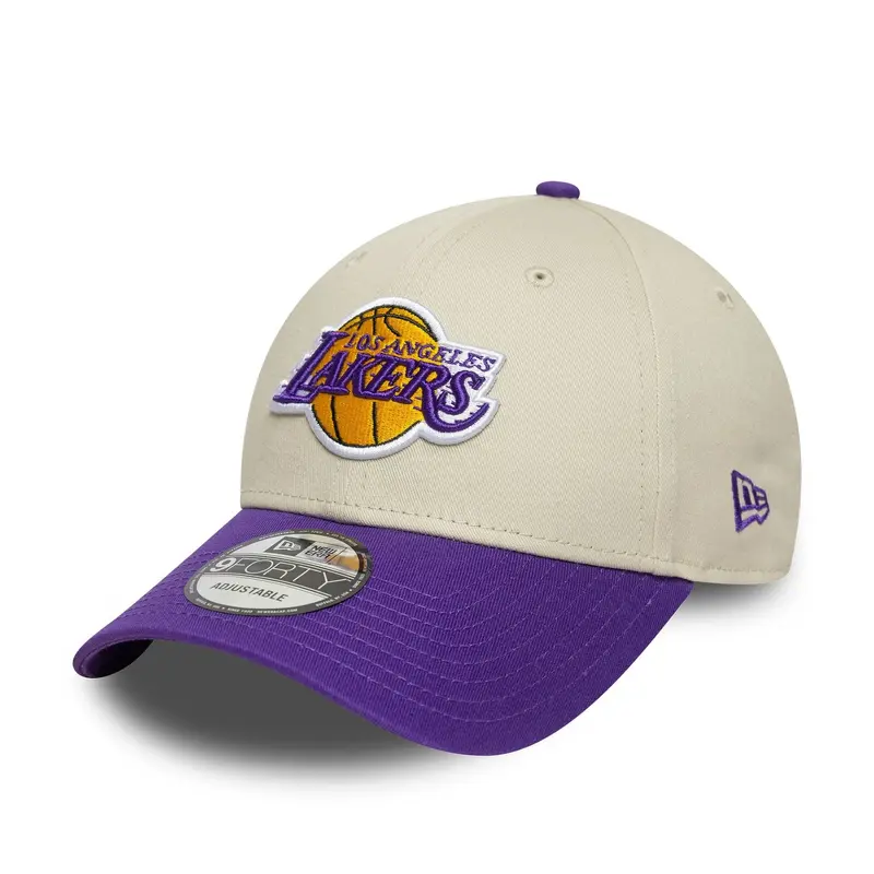 LA Lakers NBA Colour Block Cream 9FORTY Adjustable Cap