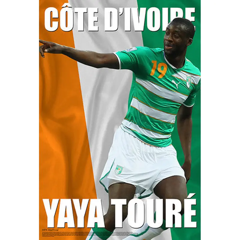 Yaya Toure "Ivory Coast Cool" World Cup 2014 Soccer Superstar Poster - Starz