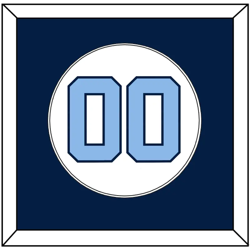 North Carolina Baseball Number - Home White (1999-2000) - Single Mat 2