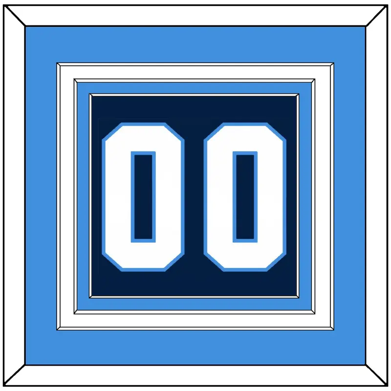 Pittsburgh Number (Back) - Road Blue (1977-1980) - Triple Mat 5