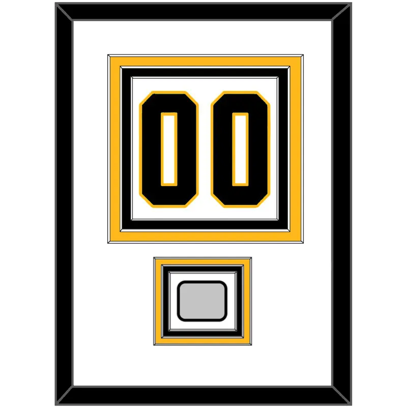 Pittsburgh Number (Back) & Stanley Cup Champions Patch - Home White (1988-1992) - Triple Mat 1