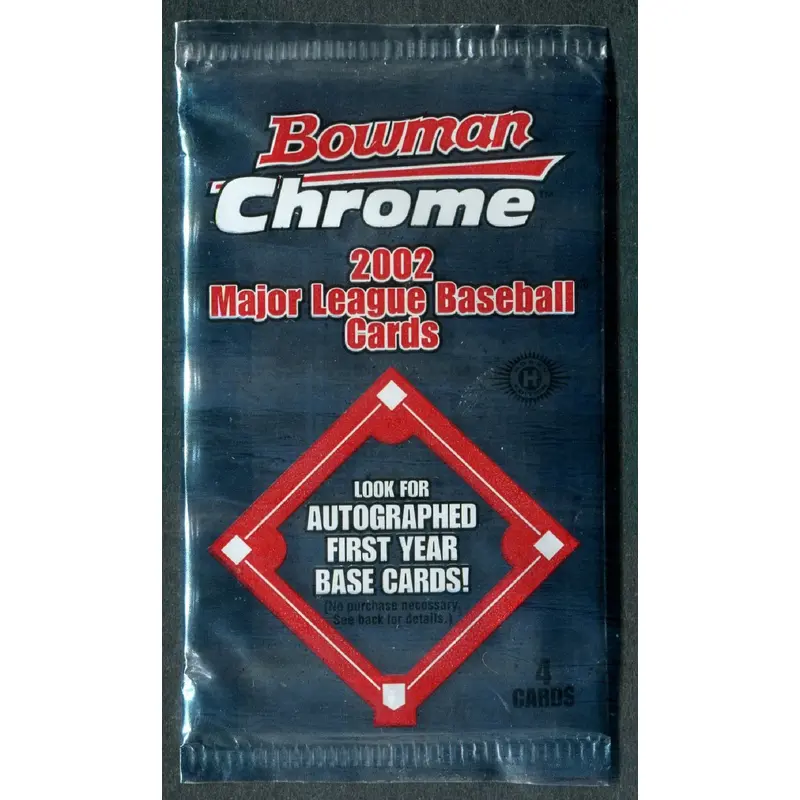 2002 Bowman Chrome Baseball Unopened Pack (Hobby) (4)