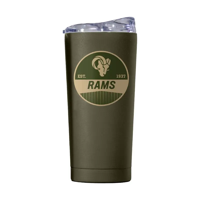 LA Rams 20oz Badge Powder Coat Tumbler