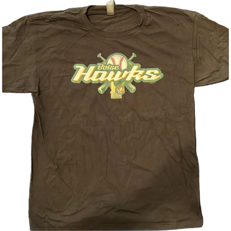 BOISE HAWKS YOUTH CROSS BATS TEE, BLACK