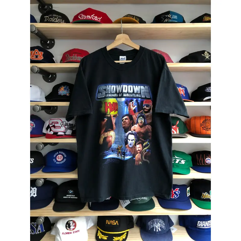 Vintage Showdown Legends Of Wrestling Video Game Promo Tee Size Large