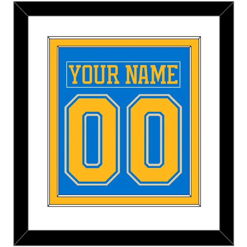 St. Louis Nameplate & Number (Back) Combined - Alternate Blue - Double Mat 1