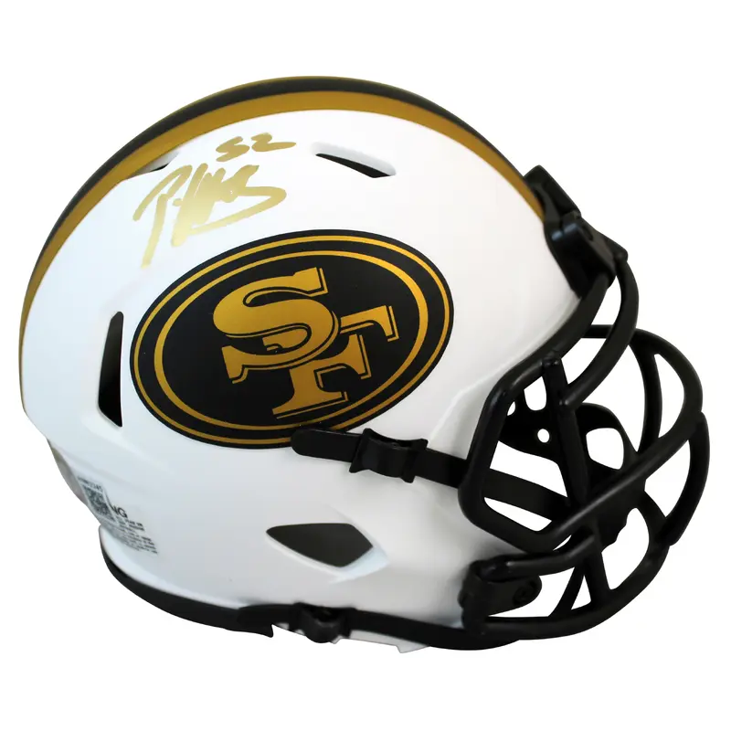 49ers Patrick WIllis Authentic Signed Lunar Speed Mini Helmet BAS Witnessed