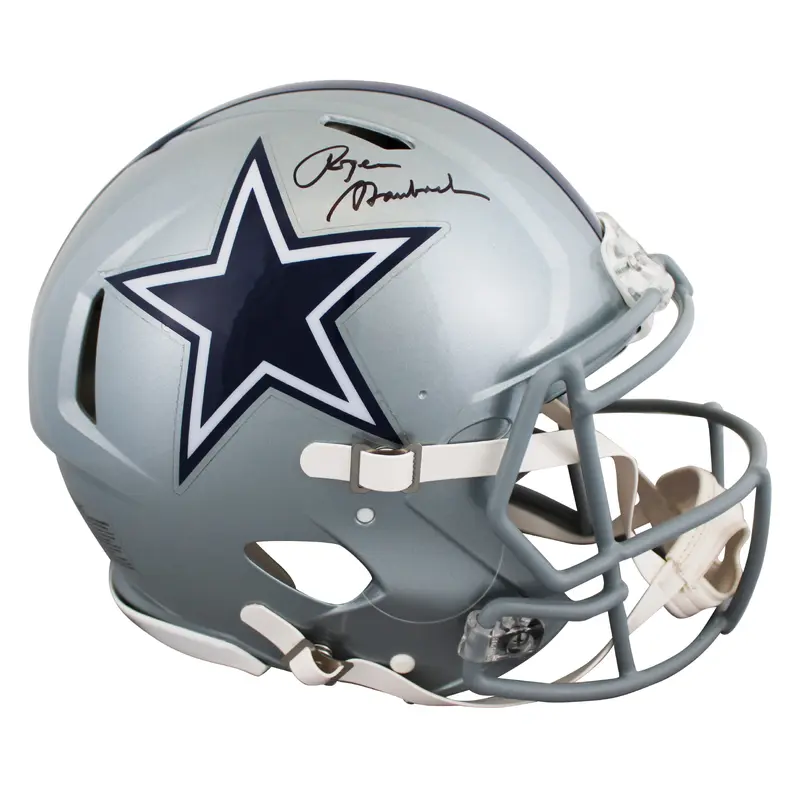 Cowboys Roger Staubach Signed Full Size Speed Proline Helmet BAS Witnessed