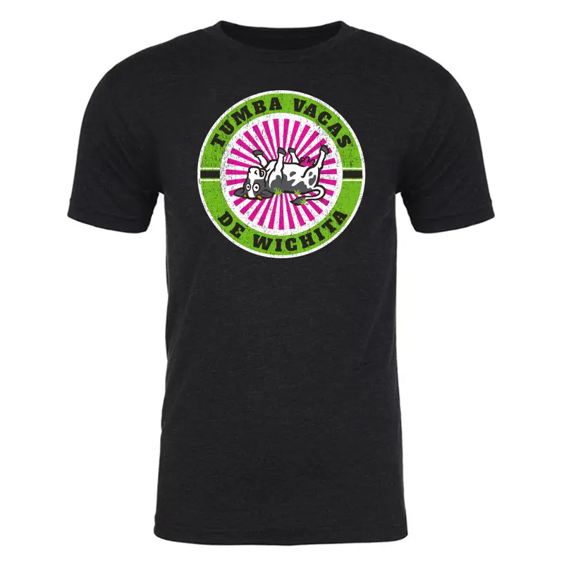 Wichita Wind Surge Adult Black Tumba Vacas Circle COPA Tee