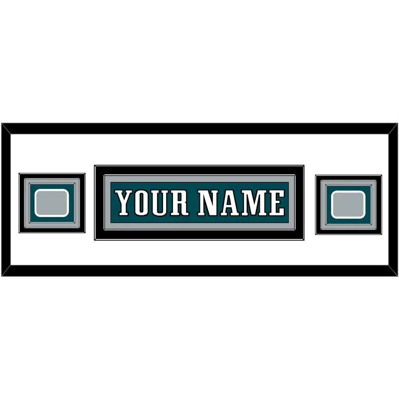 Philadelphia Nameplate & 2x Super Bowl Jersey Patches - Home Green - Triple Mat 4