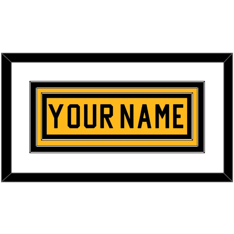 Pittsburgh Nameplate - Alternate Gold (1981-1983) - Triple Mat 1