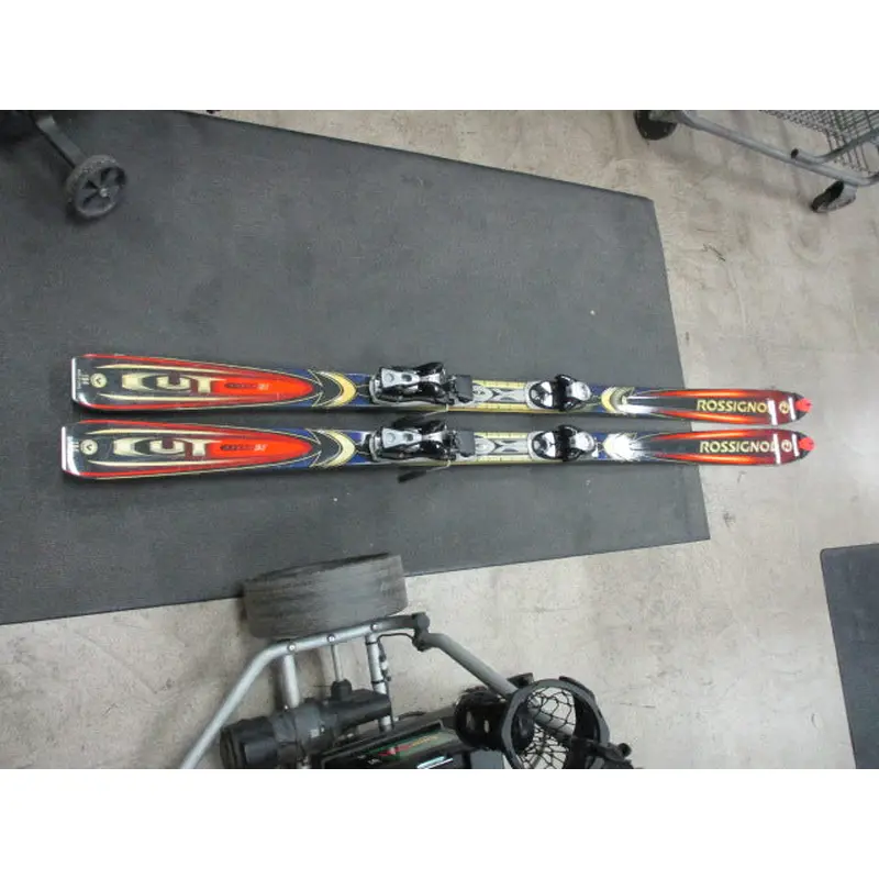 Used Rossignol Cut 10.5 VAS 184CM Downhill Skis W/ Salomon Bindings