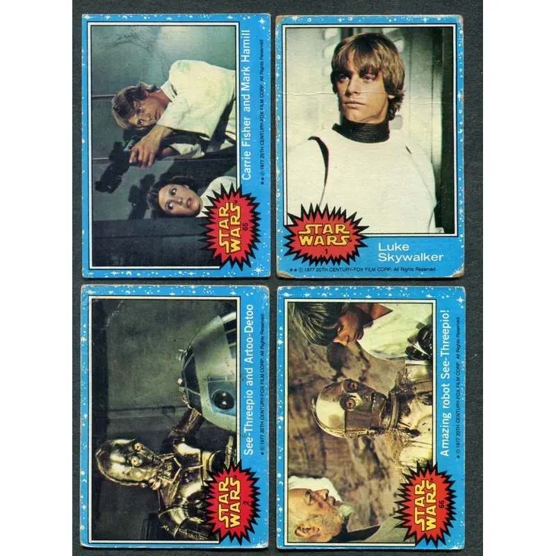 1977 Topps Star Wars Complete Series 1 Set (66) VG VG/EX