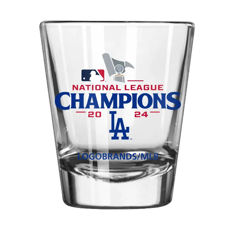 LA Dodgers 2024 National League Champs 2oz Shot Glass