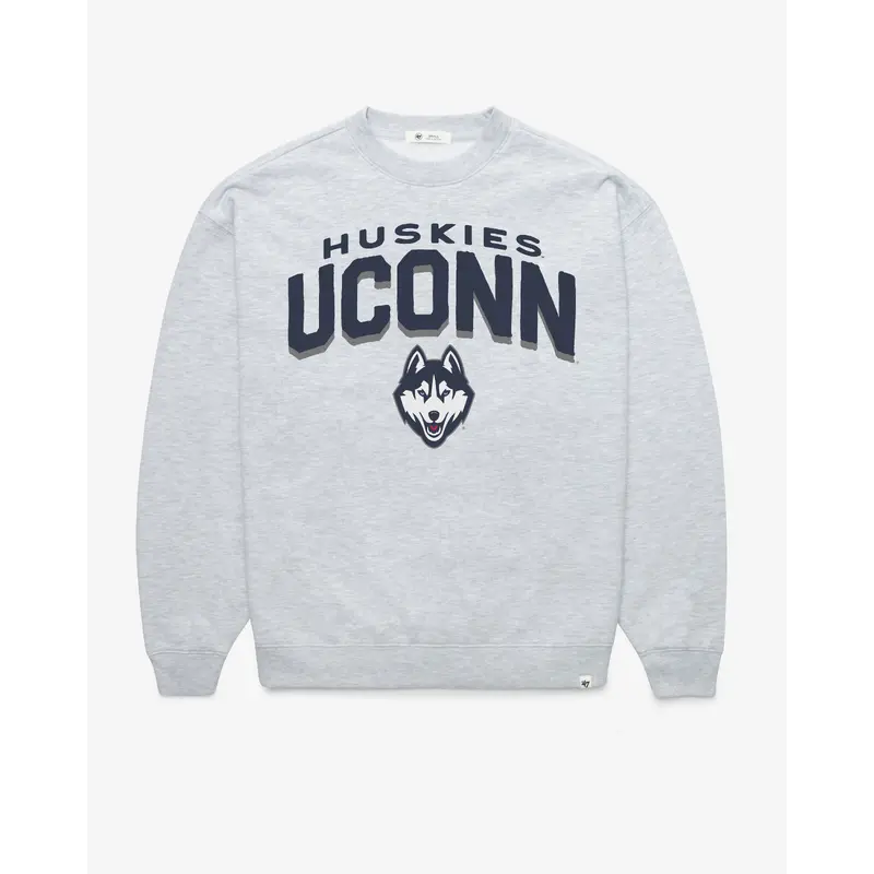 CONNECTICUT HUSKIES UCONN CAMPUS ARCH CLOUD '47 OVERSIZED CREW WOMENS