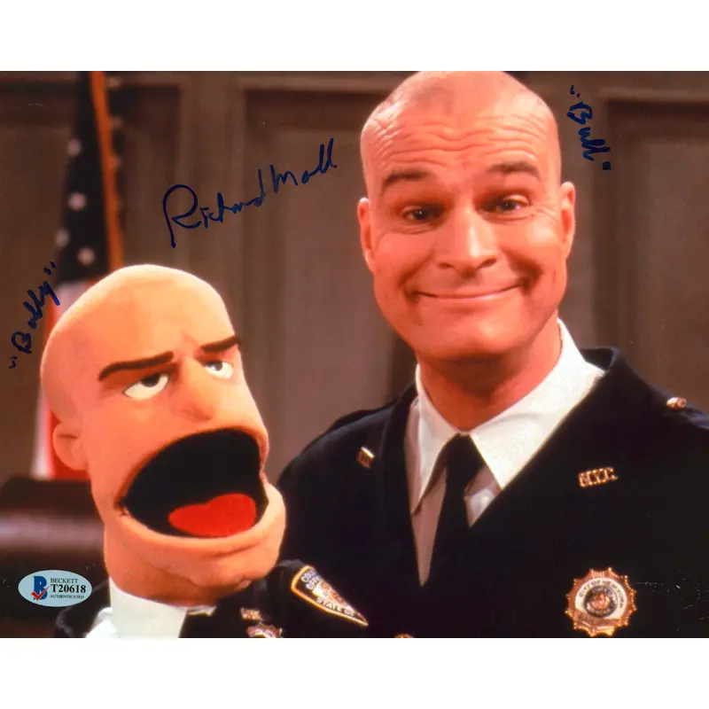 Richard Moll Night Court "Bull" Authentic Signed 8x10 Photo BAS #T20618