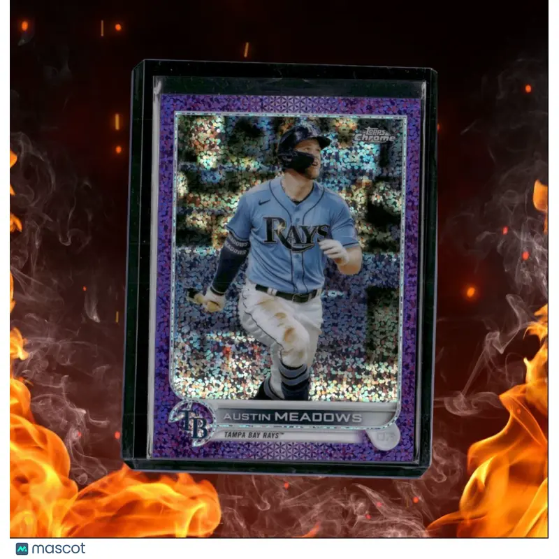2022 Topps Chrome Austin Meadows Purple Speckle Refractor Auto 294/299 #10