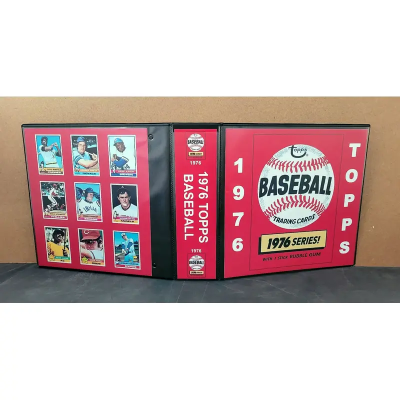 1976 Topps Baseball Cards Custom Made Album Binder 3 Sizes - 3576