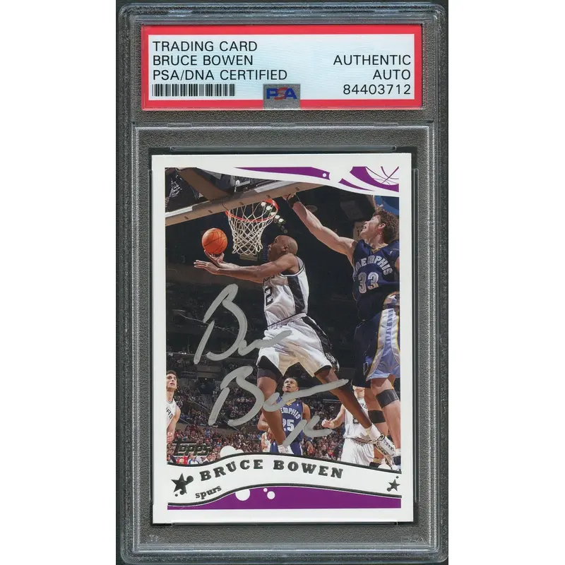 2005 Topps #206 Bruce Bowen Signed Card AUTO PSA Slabbed Spurs