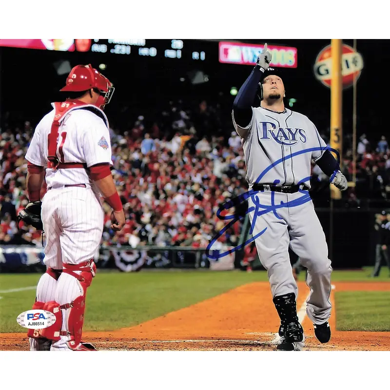 ERIC HINSKE signed 8x10 photo PSA/DNA Autographed Tampa Bay Rays