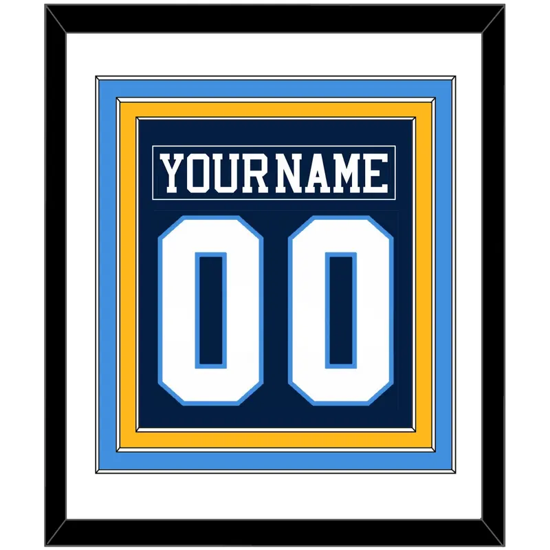 Pittsburgh Nameplate & Number (Back) Combined - Road Blue (1977-1980) - Triple Mat 2