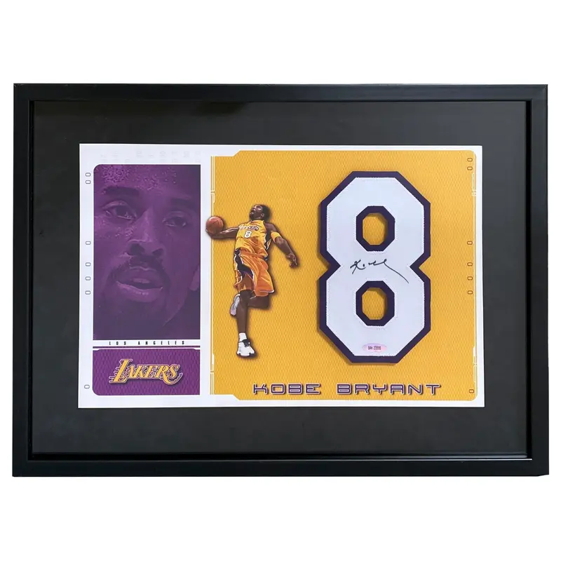 Kobe Bryant Signed Jersey Number #8 Display Upper Deck UDA COA Lakers