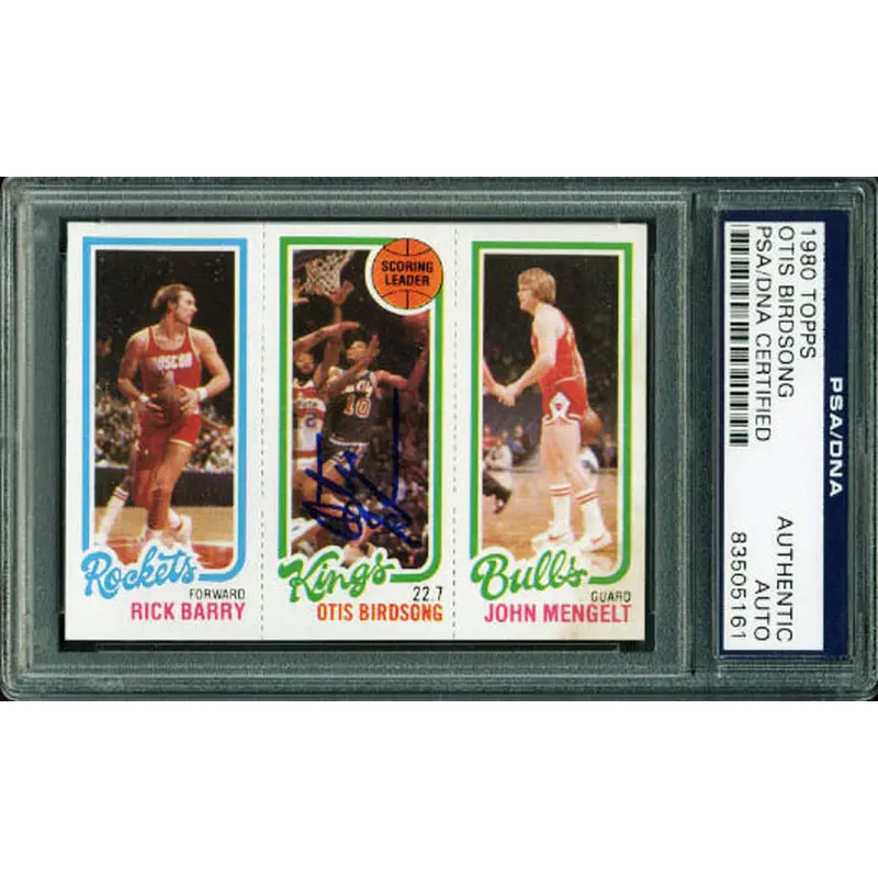 Kings Otis Birdsong Authentic Signed Card 1980 Topps PSA/DNA Slabbed